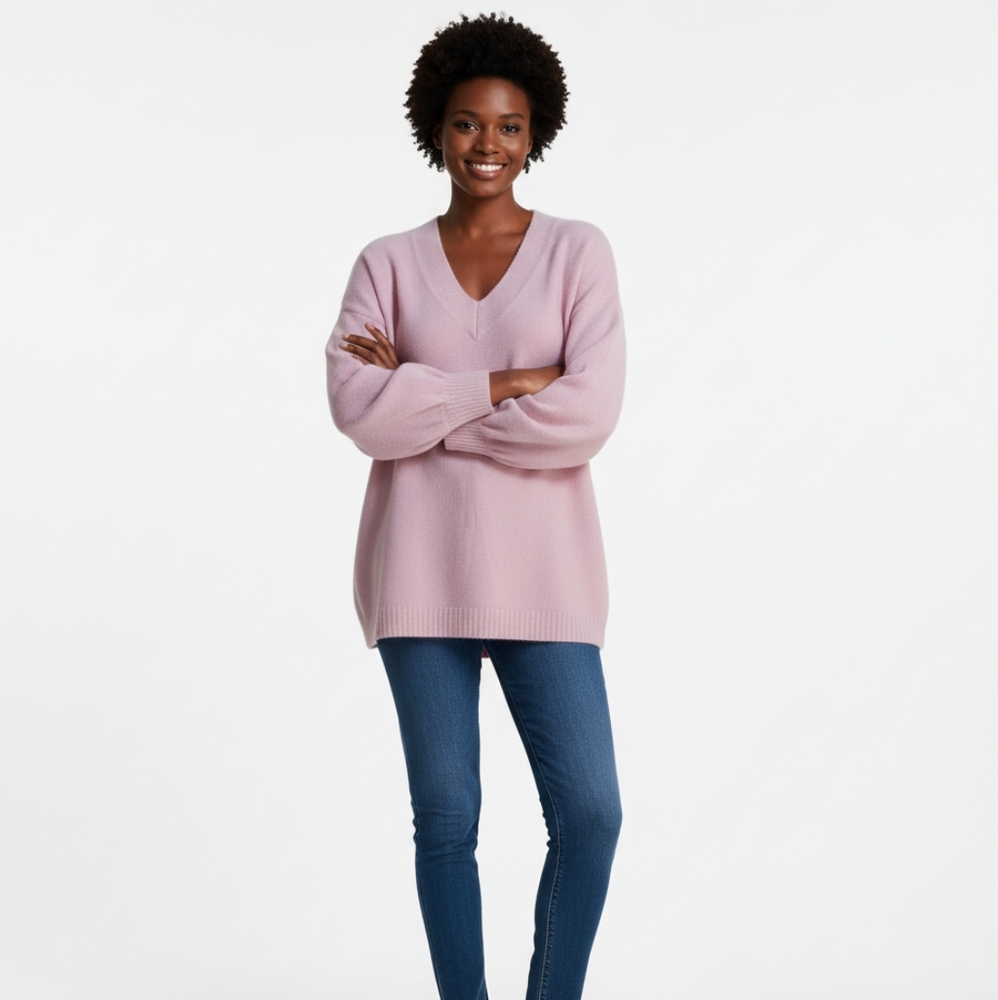 Ellis Oversized Pink Sweater